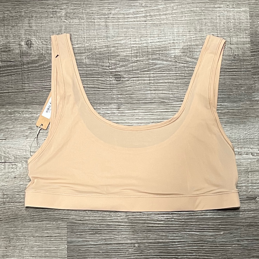 NWT SKIMS Jelly Sheer Scoop Neck Bralette - Clay (rare color!)